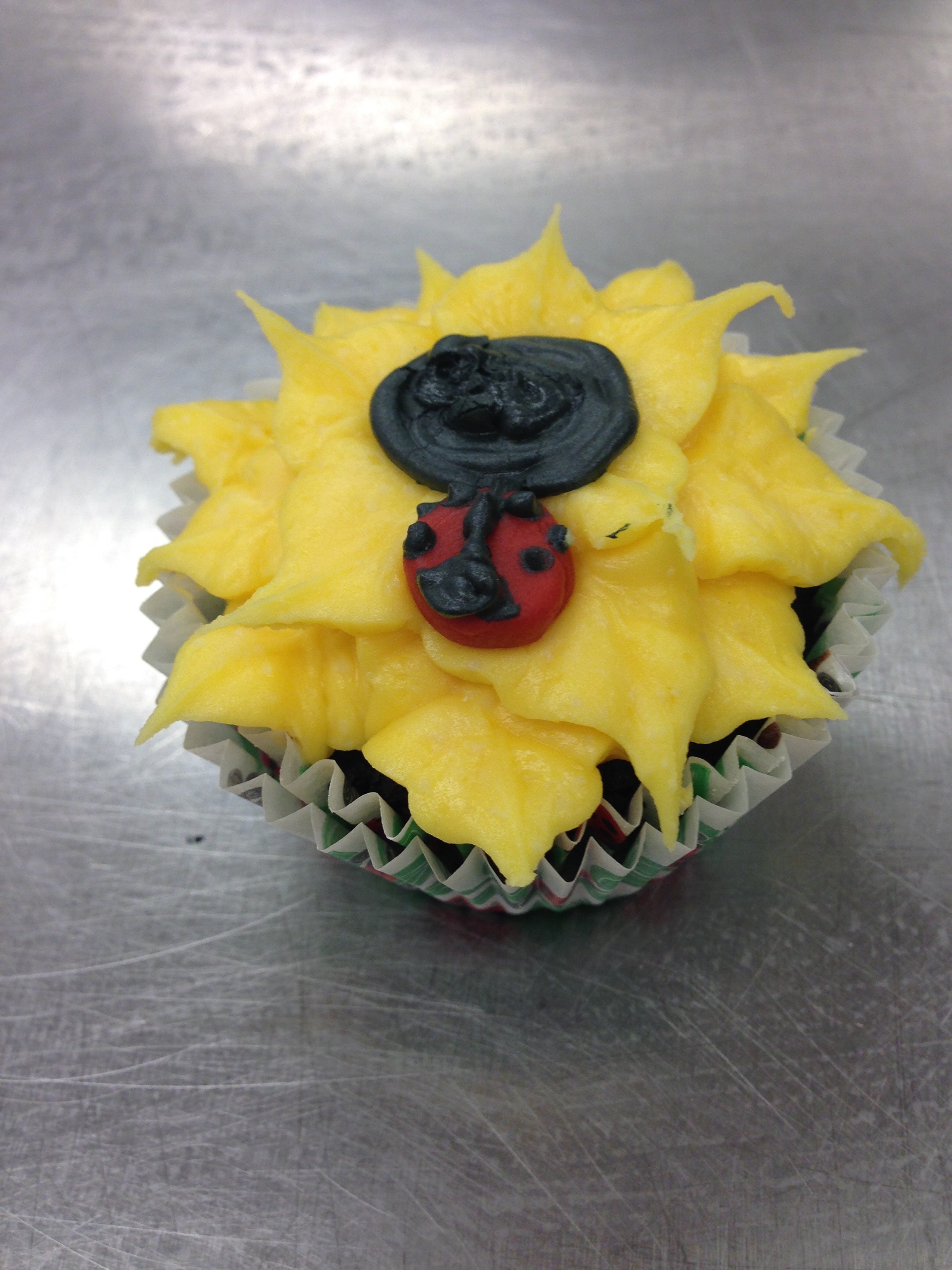 Sunflower Cupcake Closeup